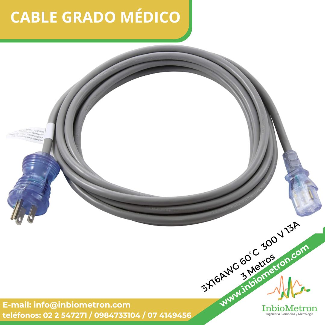 Cable Grado Médico 3X16AWG